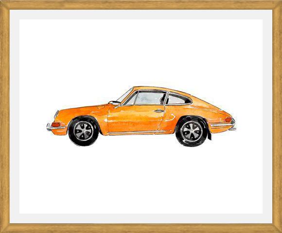 Cuadro Yellow Vintage Car