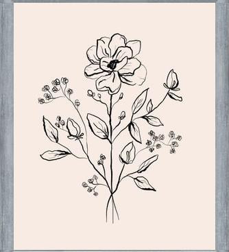 Cuadro Floral Bouquet Drawing