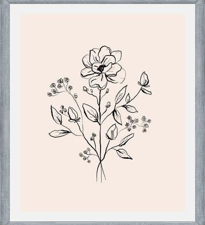 Cuadro Floral Bouquet Drawing