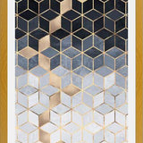 Cuadro Soft Blue Gradient Cubes