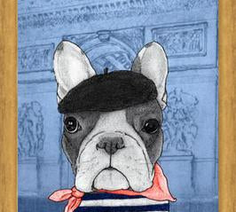 Cuadro French Bulldog With Arc De Triomphe