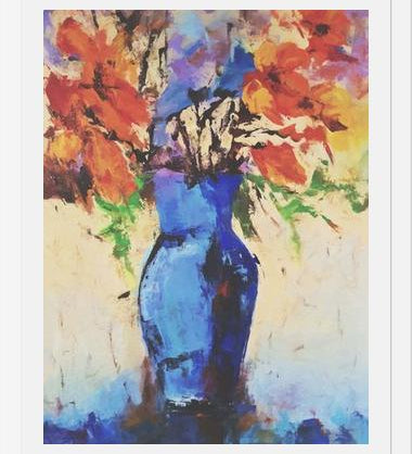 Cuadro Blue Vase with Flowers