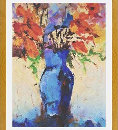 Cuadro Blue Vase with Flowers
