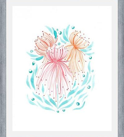 Cuadro Flores medusas