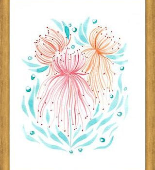 Cuadro Flores medusas