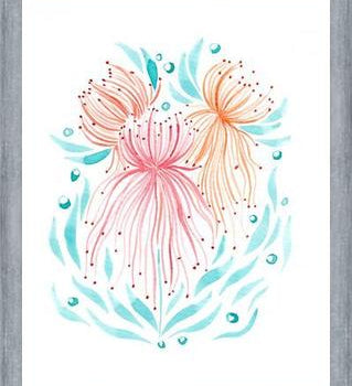 Cuadro Flores medusas