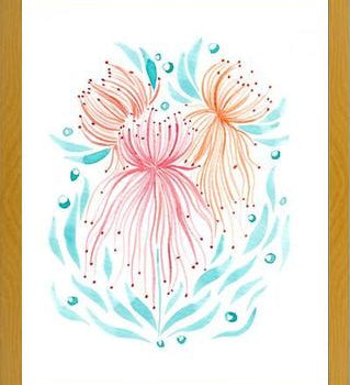 Cuadro Flores medusas