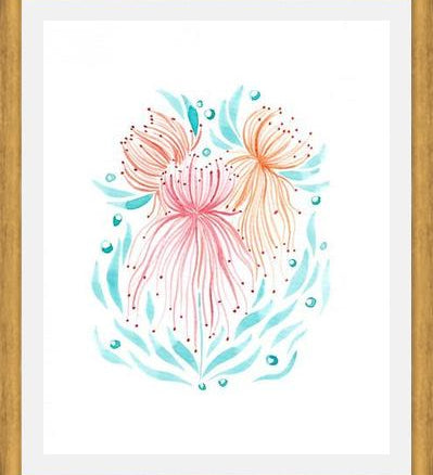 Cuadro Flores medusas