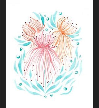 Cuadro Flores medusas