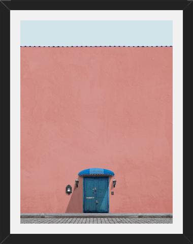 Cuadro Puerta y techo azul
