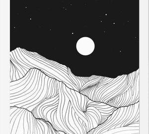 Cuadro Lines in the mountains II