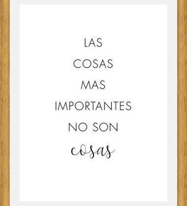 Cuadro Las cosas más importantes no son cosas