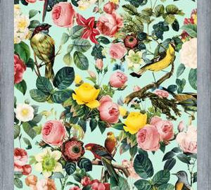 Cuadro Floral and Bird III