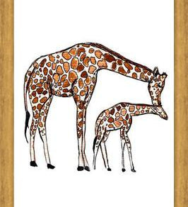 Cuadro Mama Giraffe