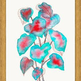 Cuadro Turquoise Pink Watercolor Plant