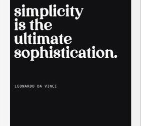 Cuadro Simplicity is the ultimate