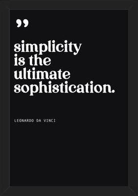 Cuadro Simplicity is the ultimate