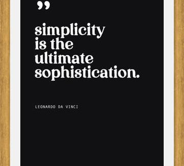 Cuadro Simplicity is the ultimate