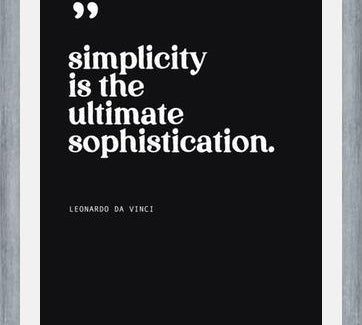Cuadro Simplicity is the ultimate