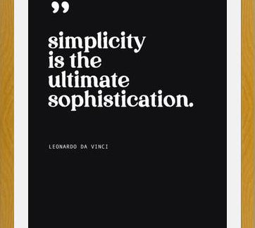 Cuadro Simplicity is the ultimate