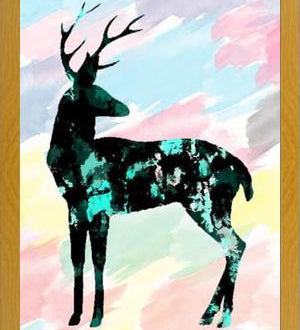 Cuadro Abstract Deer