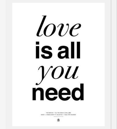 Cuadro The Beatles - Love is all you Need White