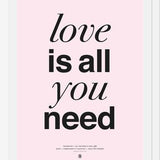 Cuadro THE BEATLES - LOVE IS ALL YOU NEED rose