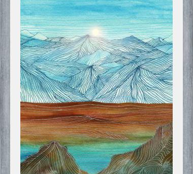 Cuadro Lines in the mountains XI
