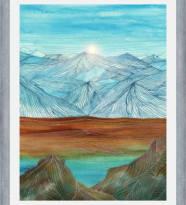 Cuadro Lines in the mountains XI