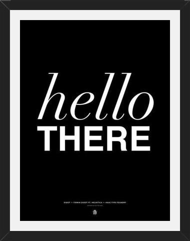 Cuadro Hello There Black