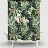 Cortina de Baño Tropical Leaves