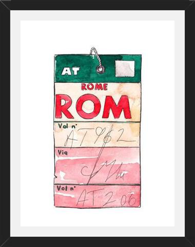 Cuadro ROME VINTAGE FLIGHT TAG