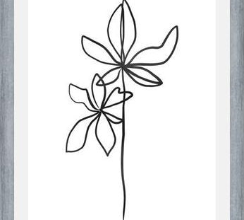 Cuadro Lines Leaves