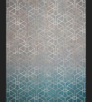 Cuadro Geométrico Plata Grunge
