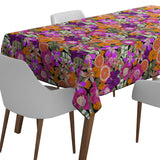 Mantel de Hule Flower and Fruits Orange