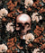 Canvas Floral and Skull II