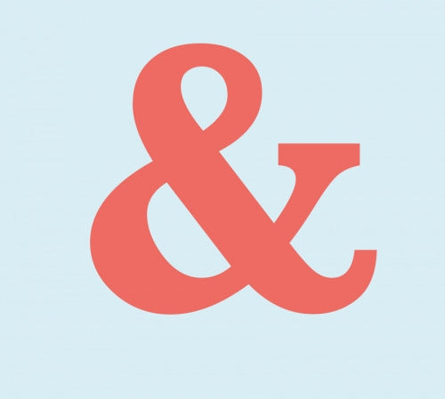 Canvas Ampersand Baskerville Orange - Galeria Impresionarte