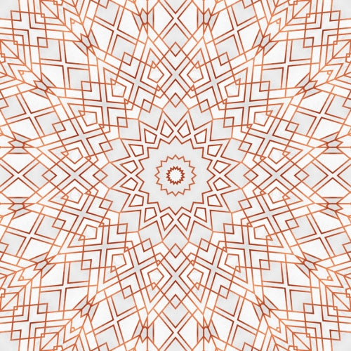 Canvas Copper Geo Mandala - Galeria Impresionarte