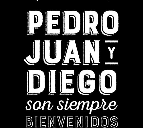 Canvas Pedro Juan y Diego Black - Galeria Impresionarte