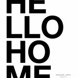Canvas Hello Home White