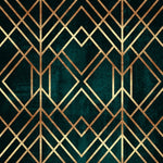 Canvas Dark Teal Geo - Galeria Impresionarte