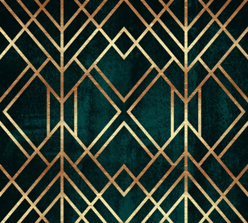 Canvas Dark Teal Geo - Galeria Impresionarte