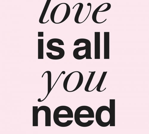 Canvas THE BEATLES - LOVE IS ALL YOU NEED rose - Galeria Impresionarte