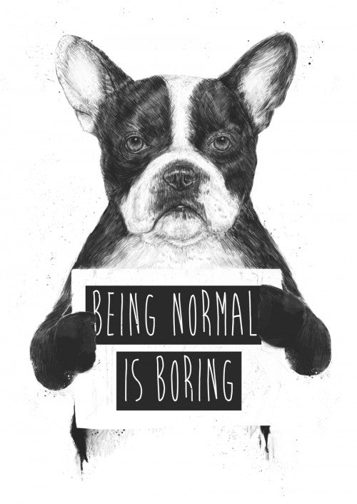 Being normal is boring - Galeria Impresionarte