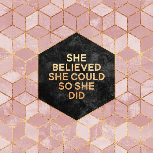 Canvas She Believed She Could So She Did - Galeria Impresionarte