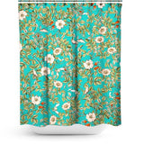 Cortina de Baño Teal Botanical