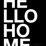 Canvas Hello Home Black