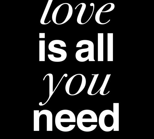 Canvas THE BEATLES - LOVE IS ALL YOU NEED black - Galeria Impresionarte