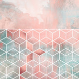 Canvas Rose Clouds And Cubes - Galeria Impresionarte