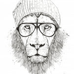 Canvas Cool lion (bw) - Galeria Impresionarte